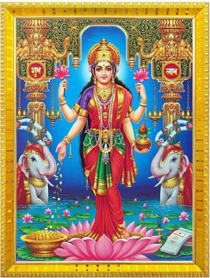 Nokkes Laxmi Devi Maa Mata Photo Frames Religious Photo frame 5X7 Inch Photo Frame _W5 Religious Frame