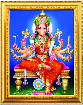 Sarvasiddhanta Arts Varahi Amman Devi photo Frame with Laminated(6 x 8 inches) Religious Frame