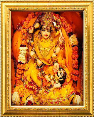 NDFRAME baglamukhi mata Photo Frame Laminated 9.5x11.5inches Religious Frame Religious Frame