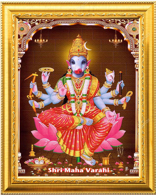 Sarvasiddhanta Arts Varahi Amman Devi photo Frame with Laminated(6 x 8 inches) Religious Frame