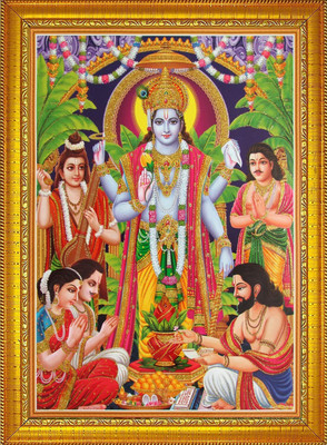 Diyansh Enterprises Lord Vishnu Ji Photo Frame Religious Frame
