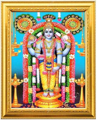 Sarvasiddhanta Arts God Sri Guruvayurappan Photo Frame(6 x8 inches) Religious Frame