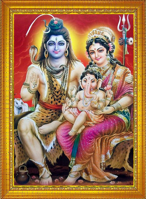 CDM SHIV PARIWAR GOLDEN PHOTO Religious Frame