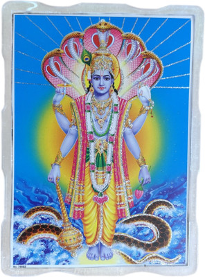 MADHAV Lord Vishnu 5x7 Plastic Photo Frame for Wall & Tabletop Religious Frame