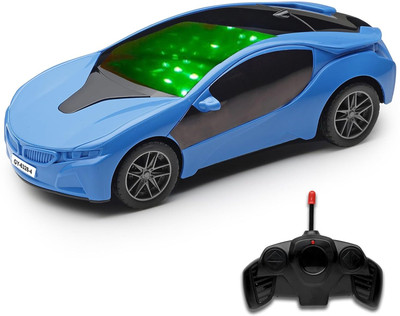 GVP Toys Chargeable 3D Remote Control Lighting Famous Car for Kids(Blue)