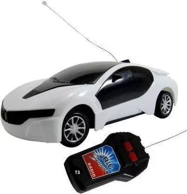teezy Wireless Remote Control Fast Modern Car With 3D Light BC_559(White)