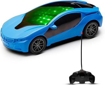 BARODA TOYS NX Famous Car Remote Control 3D with LED Lights.(Blue)