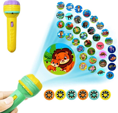 calyxia Mini 6 Slids, 48 Patterns Projector Flashlight Torch(Multicolor)