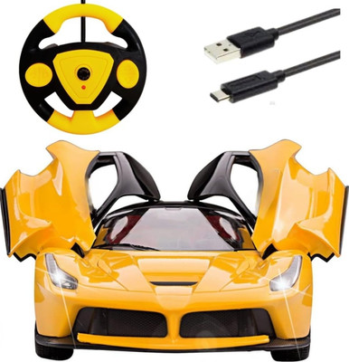RG TRADERS Remote Control Car for Kids Rechargeable with Opening Door _Y36(Yellow)