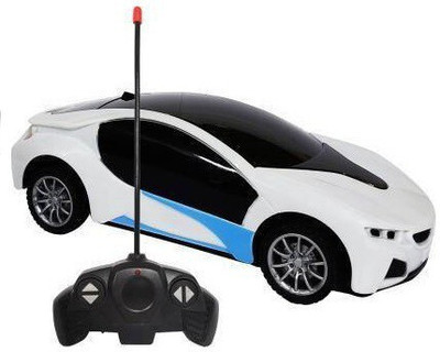 planettoy New_Chargeable 3D Remote Control Lighting Famous Car(White)
