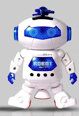 TOYS-TALK Dancing Robot Toy for Kids with 3D Lights and Music Robot Toy(White)