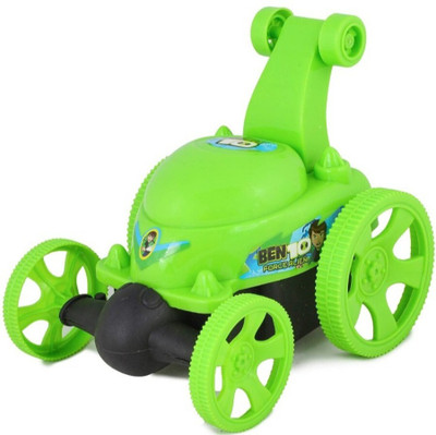 TOYACHI Rechargeable Remote Control 360 Degree Rotating Stunt Car for Kids M69(Green)