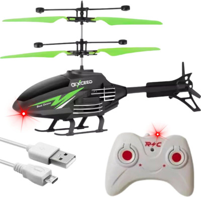Time 2 toys Plastic Helicopter Remote Control Toy for kids(Black)