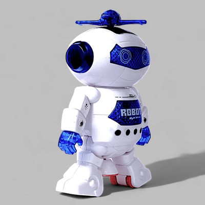 mastidrive Dancing Robot Toy for Kids with 3D Lights and Music Robot Toy(White)
