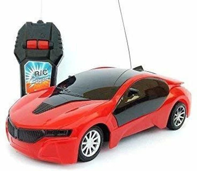 planettoy New_3D LED Light & Sound car Toy with Remote Control_BBD_126(Red)
