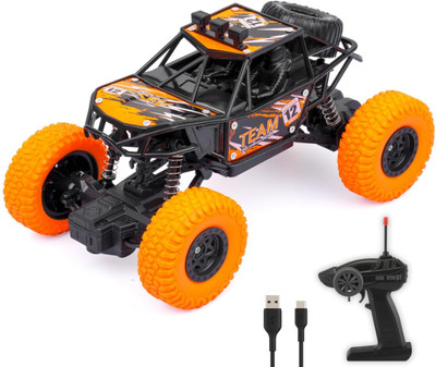 APJ enterprise Remote Control Monster Truck Rock Crawler Car Toy for Kids Multicolor(Orange)