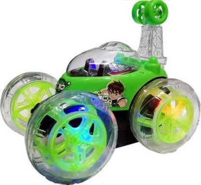JOYWHIZ Rechargeable Remote Control Twisting Stunt Car with 360 Degrees Rotation N33(Green)