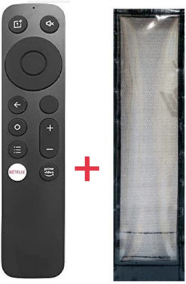 Paril (Remote+Cover) Tv Remote compatible for Oneplus Smart led/lcd Tv Remote With PU Leather Protective Cover(No Voice Command)(Same remote Only will work) Remote Controller(Black)