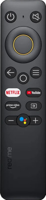 Eboxi Remote Compatible with Realme Remote with Netflix, YouTube and Prime Video Buttons (Without Google Voice) REALME Remote Controller(Black)