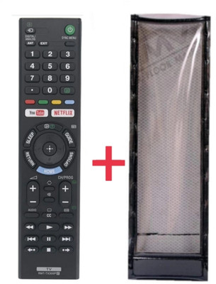 Paril (Remote+Cover) Tv Remote compatible for Sony Smart led/lcd Tv TvR-1 RC With PU Leather Protective Cover(NO Voice Command)(Same remote Only will work) Remote Controller(Black)
