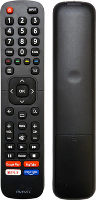 Pyai EN2BY27V Smart Tv Remote Compatible for VU Led Smart TV with GooglePlay Button EN2BY27V (Please Match with Old Remote) Remote Controller(Black)