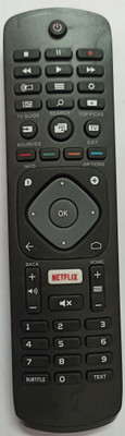 RE PH Netflix Philips smart tv Remote Controller(Black)