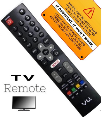 Paril (Remote+Cover) Tv Remote compatible for VU Smart led/lcd Tv TvR-84 RC With PU Leather Protective Cover( EXACTLY SAME REMOTE WILL ONLY WORK) Remote Controller(Black) Paril (Remote+Cover) Tv Remote compatible for VU Smart led/lcd Tv TvR-84 RC With PU Leather Protective Cover( EXACTLY SAME REMOTE WILL ONLY WORK) Remote Controller(Black)