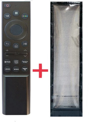 Paril (Remote+Cover) Tv Remote compatible for Samsung Smart led/lcd (TvR-15 RC) With PU Leather Protective Cover(NO Voice Command)(Same remote Only will work) Remote Controller(Black)