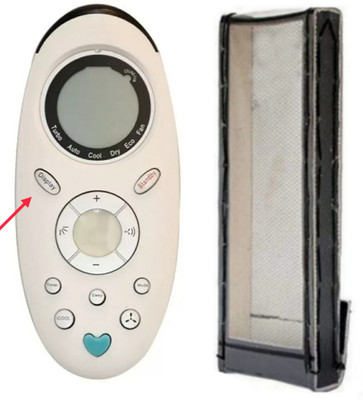 Ethex C-7 Re-143 Remote With cover compatible for Onida Ac Remote control (display Button) Remote Controller(White)