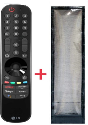 Paril (Remote+Cover) Tv Remote compatible for LG Smart led/Oled 4k Tv Remote With PU Leather Cover(Without Voice& No scrolling feature/mouse) Remote Controller(Black)