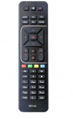 SINAL Airtel Set Top Box HD Remote (RMT12)_FLP For Airtel Remote Controller(Black)