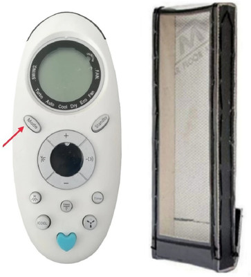 Paril (Remote+Cover) Ac Remote compatible for Onida Ac (Mode Button) With PU Leather Protective Cover( EXACTLY SAME REMOTE WILL ONLY WORK) Remote Controller(Black)