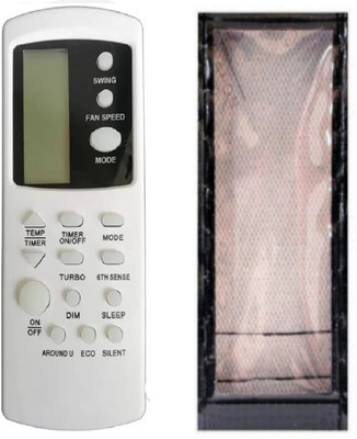 Paril (Remote+Cover) Ac Remote compatible for Whirlpool Ac Re-210B With PU Leather Protective Cover( EXACTLY SAME REMOTE WILL ONLY WORK) Remote Controller(Black)
