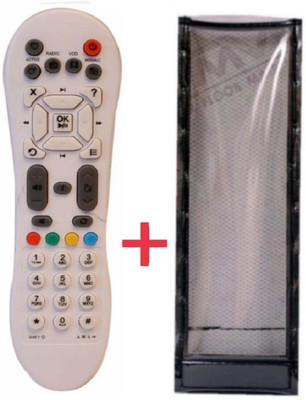Paril (Remote+Cover) Remote compatible set top box remote Videocon D2H, With PU Leather Protective Cover(EXACTLY SAME REMOTE WILL ONLY WORK) Remote Controller(Black)