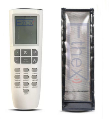 Ethex C-6 Re-259 Remote With cover compatible for Godrej Ac Remote control ( EXACTLY SAME REMOTE WILL ONLY WORK) Remote Controller(White)