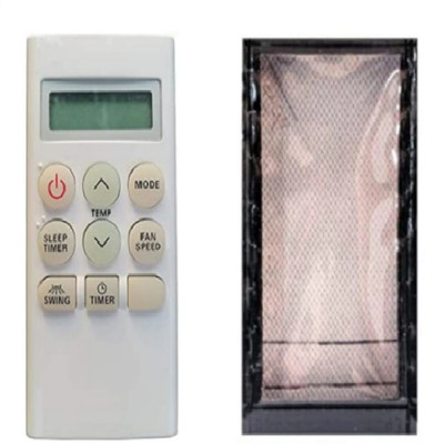 Paril (Remote+Cover) Ac Remote compatible for LG Ac Re-114 With PU Leather Protective Cover( EXACTLY SAME REMOTE WILL ONLY WORK) Remote Controller(Black)