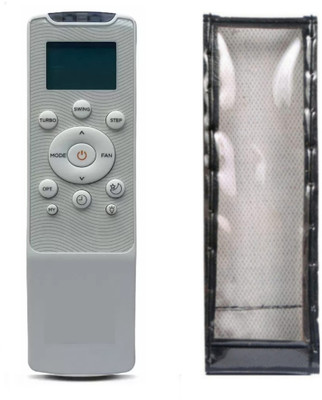 Ethex Remote+Cover) Compatible for Midea, Carrier, Sansui split Ac remote C-22 Re-234 Remote With cover Compatible with carrier ac remote (Same remote Only will work) Remote Controller(White)