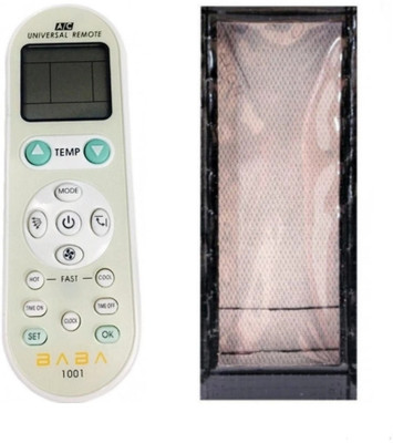 Ethex C-1,27 Re-77 Remote With cover (Remote+Cover) Universal Ac Remote compatible for Only non inveter split Ac Remote Controller(White)