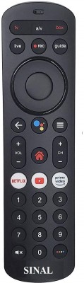 SINAL Airtel Xtream Set Top Box HD&SD Remote with Recording(RMT11)_FLP For Airtel Xtream Remote Controller(Black)