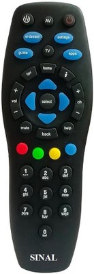 SINAL Tata Sky HD Universal Setop Box Remote (RMT17)_FLP For Tata Sky Remote Controller(Black)