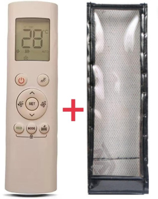 Paril (Remote+Cover) Ac Remote compatible for Midea Ac Re-213 With PU Leather Protective Cover( EXACTLY SAME REMOTE WILL ONLY WORK) Remote Controller(Black)
