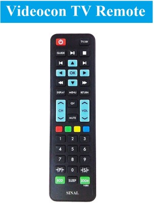 SINAL Videocon LED/LCD TV Remote (RMT21)_FLP For Videocon TV Remote Controller(Black)