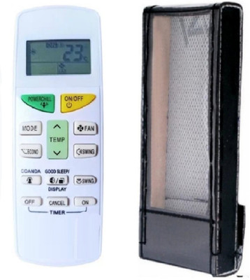 Paril (Remote+Cover)compatible for Daikin Universal Ac remote (only Powerchill button) With PU Leather Protective Cover( EXACTLY SAME REMOTE WILL ONLY WORK) Remote Controller(Black)