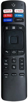 MIFKRT Smart TV Remote Control, Compatible for LED/LCD TV (Without Voice Function) VU, HICENCE Remote Controller(Black)