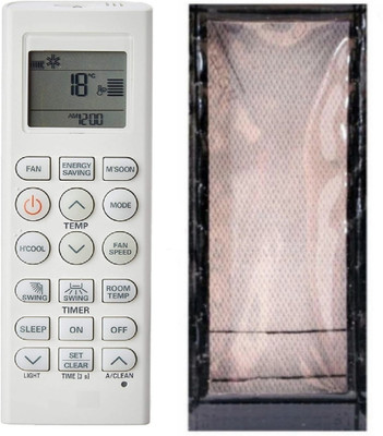 Paril (Remote+Cover) Ac Remote compatible for LG Ac (H'cool button) With PU Leather Protective Cover( EXACTLY SAME REMOTE WILL ONLY WORK) Remote Controller(Black)