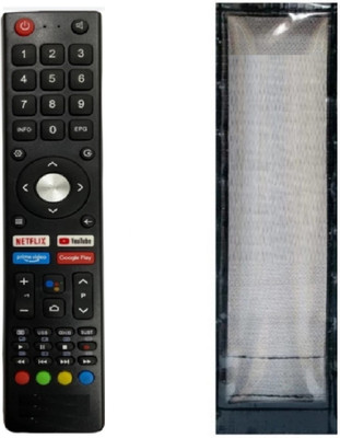 Paril (Remote+Cover) Tv Remote compatible for Bpl Smart led/lcd Tv (TvR-64 RC) With PU Leather Protective Cover( EXACTLY SAME REMOTE WILL ONLY WORK) Remote Controller(Black)