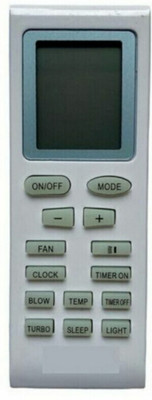 Ethex ® Re-18A Ac Remote compatible for Voltas Ac (CLOCK BUTTON) Remote control (Match all functions with your Remote before placing order) Remote Controller(White)