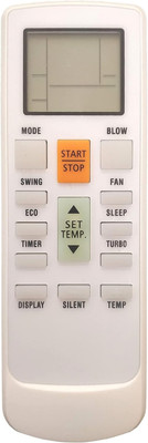 Paril ® Re-231A Ac Remote compatible Godrej Ac Remote Controller(Black)