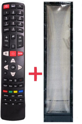 Paril (Remote+Cover) Tv Remote compatible for Micromax Smart led/lcd Tv (TvR-65 RC) With PU Leather Protective Cover(No Voice Command)(Same remote Only will work) Remote Controller(Black)