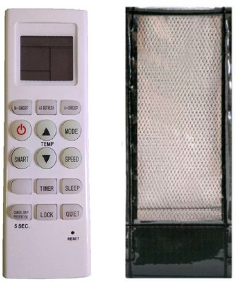 Paril (Remote+Cover) Ac Remote compatible for Voltas Ac Re-36E With PU Leather Protective Cover( EXACTLY SAME REMOTE WILL ONLY WORK) Remote Controller(Black)